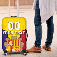 Custom Andorra Coat Of Arms Luggage Cover Narcissus Poeticus Flowers Flag Style