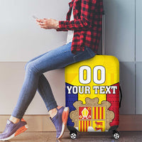 Custom Andorra Coat Of Arms Luggage Cover Narcissus Poeticus Flowers Flag Style