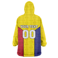 Custom Andorra Coat Of Arms Wearable Blanket Hoodie Narcissus Poeticus Flowers Flag Style