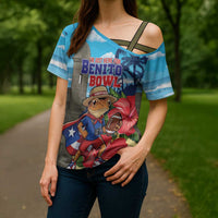 Puerto Rico Coquí Frog Cross Shoulder Shirt Benito Bowl Halftime Show