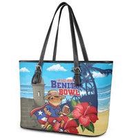 Puerto Rico Coquí Frog Leather Tote Bag Benito Bowl Halftime Show