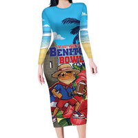 Puerto Rico Coquí Frog Long Sleeve Bodycon Dress Benito Bowl Halftime Show