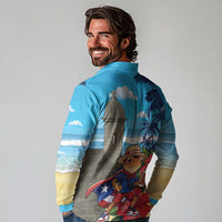 Puerto Rico Coquí Frog Long Sleeve Polo Shirt Benito Bowl Halftime Show