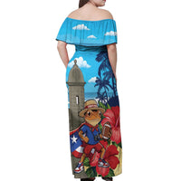 Puerto Rico Coquí Frog Off Shoulder Maxi Dress Benito Bowl Halftime Show