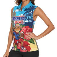 Puerto Rico Coquí Frog Women Sleeveless Polo Shirt Benito Bowl Halftime Show