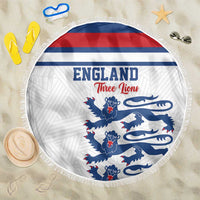 England Three Lions Beach Blanket Vintage Stripe Football Fan