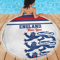 England Three Lions Beach Blanket Vintage Stripe Football Fan