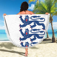 England Three Lions Beach Blanket Vintage Stripe Football Fan