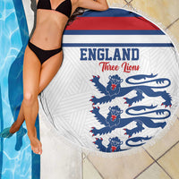 England Three Lions Beach Blanket Vintage Stripe Football Fan