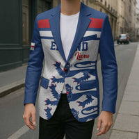 Custom England Three Lions Blazer Vintage Stripe Football Fan