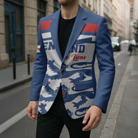 Custom England Three Lions Blazer Vintage Stripe Football Fan