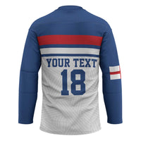 Custom England Three Lions Hockey Jersey Vintage Stripe Football Fan