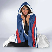 England Three Lions Hooded Blanket Vintage Stripe Football Fan