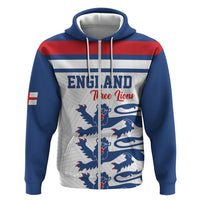 Custom England Three Lions Hoodie Vintage Stripe Football Fan