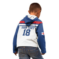 Custom England Three Lions Kid Hoodie Vintage Stripe Football Fan