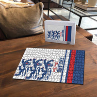 England Three Lions Puzzle Vintage Stripe Football Fan
