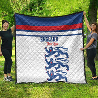 England Three Lions Quilt Vintage Stripe Football Fan