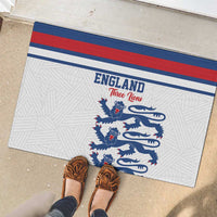 England Three Lions Rubber Doormat Vintage Stripe Football Fan