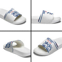 England Three Lions Slide Sandals Vintage Stripe Football Fan