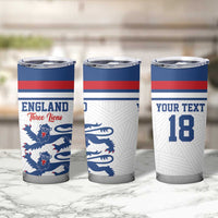 Custom England Three Lions Tumbler Cup Vintage Stripe Football Fan