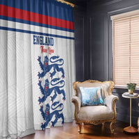 England Three Lions Window Curtain Vintage Stripe Football Fan