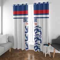England Three Lions Window Curtain Vintage Stripe Football Fan