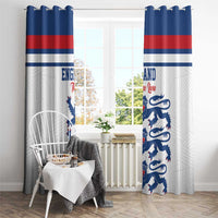 England Three Lions Window Curtain Vintage Stripe Football Fan
