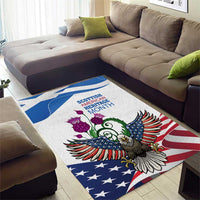 Scottish American Heritage Month Area Rug Thistle And American Eagle