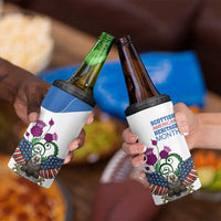 Scottish American Heritage Month 4 in 1 Can Cooler Tumbler Thistle And American Eagle