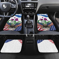 Scottish American Heritage Month Car Mats Thistle And American Eagle