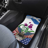 Scottish American Heritage Month Car Mats Thistle And American Eagle