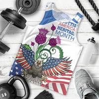 Scottish American Heritage Month Men Tank Top Thistle And American Eagle