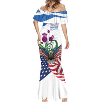 Scottish American Heritage Month Mermaid Dress Thistle And American Eagle