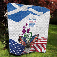Scottish American Heritage Month Quilt Thistle And American Eagle
