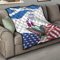 Scottish American Heritage Month Quilt Thistle And American Eagle