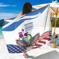 Scottish American Heritage Month Sarong Thistle And American Eagle
