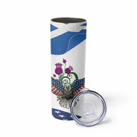 Scottish American Heritage Month Skinny Tumbler Thistle And American Eagle