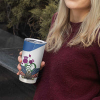 Scottish American Heritage Month Tumbler Cup Thistle And American Eagle