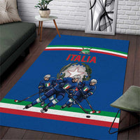Italy Hockey Area Rug Italia Hockey Pride Vintage Blue
