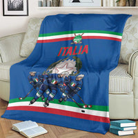 Italy Hockey Blanket Italia Hockey Pride Vintage Blue