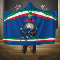 Italy Hockey Hooded Blanket Italia Hockey Pride Vintage Blue