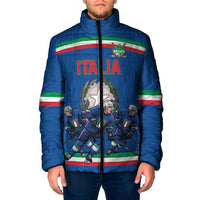 Italy Hockey Custom Padded Jacket Italia Hockey Pride Vintage Blue