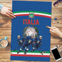 Italy Hockey Puzzle Italia Hockey Pride Vintage Blue