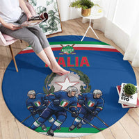 Italy Hockey Round Carpet Italia Hockey Pride Vintage Blue