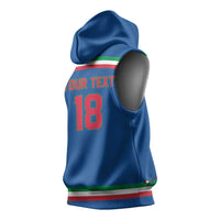 Italy Hockey Custom Sleeveless Hoodie Italia Hockey Pride Vintage Blue