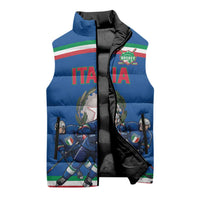 Italy Hockey Custom Sleeveless Puffer Jacket Italia Hockey Pride Vintage Blue