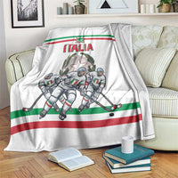 Italy Hockey Blanket Italia Hockey Pride Vintage White