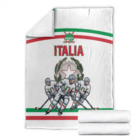 Italy Hockey Blanket Italia Hockey Pride Vintage White