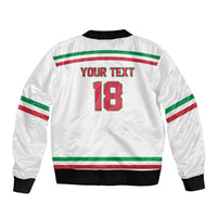 Italy Hockey Custom Bomber Jacket Italia Hockey Pride Vintage White