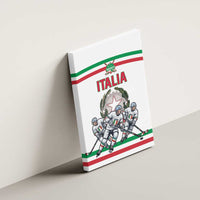 Italy Hockey Canvas Wall Art Italia Hockey Pride Vintage White